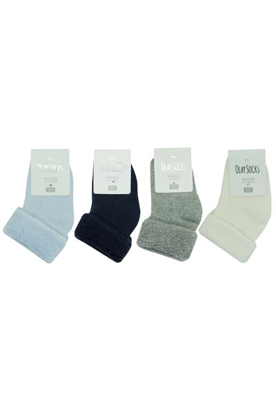 4'lü Kışlık Kalın Erkek Bebek Havlu Soket Çorap