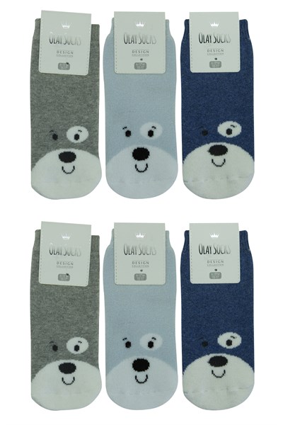 6'lı Kışlık Kalın Erkek Bebek Havlu Soket Çorap