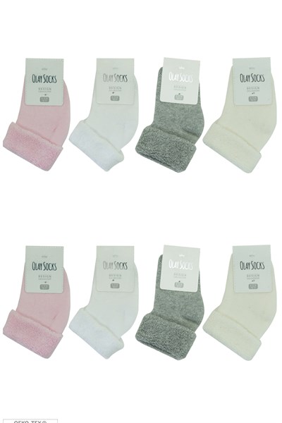 8'li Kışlık Kalın Kız Bebek Havlu Soket Çorap