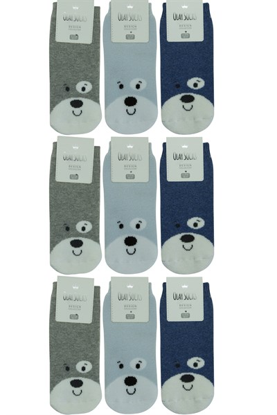 9'lu Kışlık Kalın Erkek bebek Havlu Soket Çorap