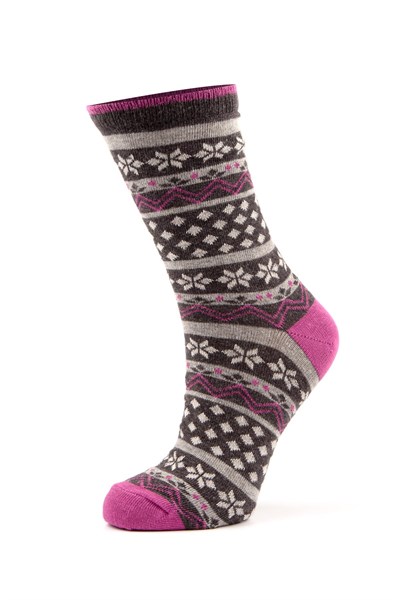 Kadın 2'li Kilim Desen Soket Çorap
