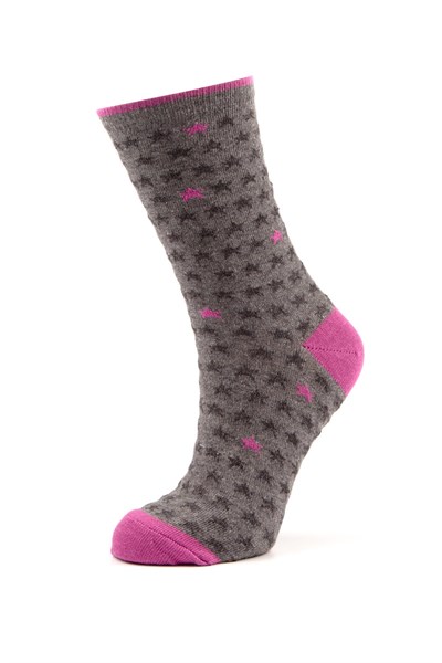Kadın 2'li Kilim Desen Soket Çorap